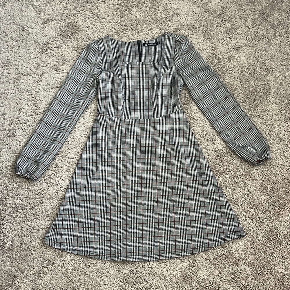 Allegra K 70s ✌🏼☮️Dress Plaid( XS)